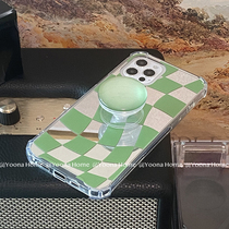 Yoona Home mirror checkerboard iPhone12 phone case 11promax for Apple xs xsmax soft