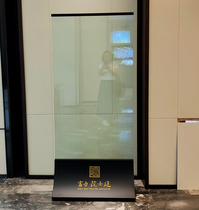 Tempered glass double-sided stainless steel poster stand Billboard display stand promotional water card shopping mall card