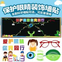  Class culture layout materials Corridor love eye board Newspaper Stair wall stickers Decoration Campus culture wall Classroom love