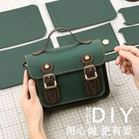 Sweet Dollar College Style Cow Leather Cambridge Bag DIY Handmade Material Bag as a Creative Gift for Your Girlfriend