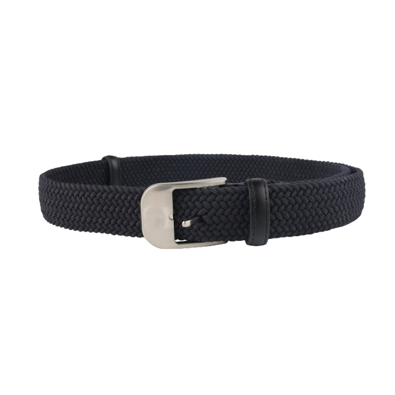 Genuine spot quality woven non-porous needle buckle type elastic nylon canvas casual navy blue belt