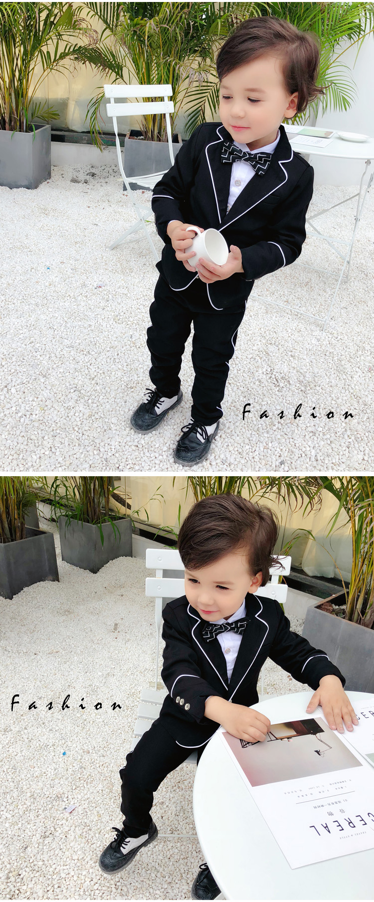 Bộ đồ trẻ em, áo blazer dài tay, trang phục bé trai, phong cách châu Âu và Mỹ, bé trai, trẻ em, váy, bộ vest quý ông đầm cho bé gái