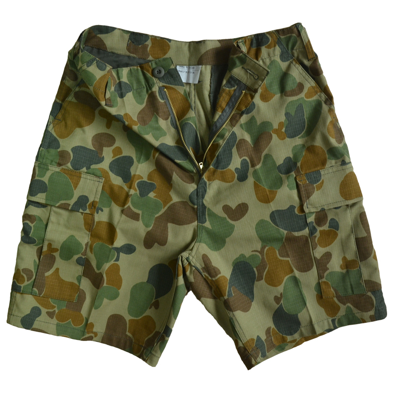 Military Standard Commercial Version Australian Dcp Camouflage Bdu Shorts Scratch-Resistant Plaid Cargo Pockets Copper Zipper