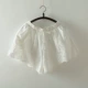 Quần nữ có hương vị Hồng Kông hè 2018 cotton mới cộng với quần lửng cổ tích rỗng đầu xà cạp hoang dã phụ nữ mặc - Quần short quần đùi cotton nữ mặc nhà