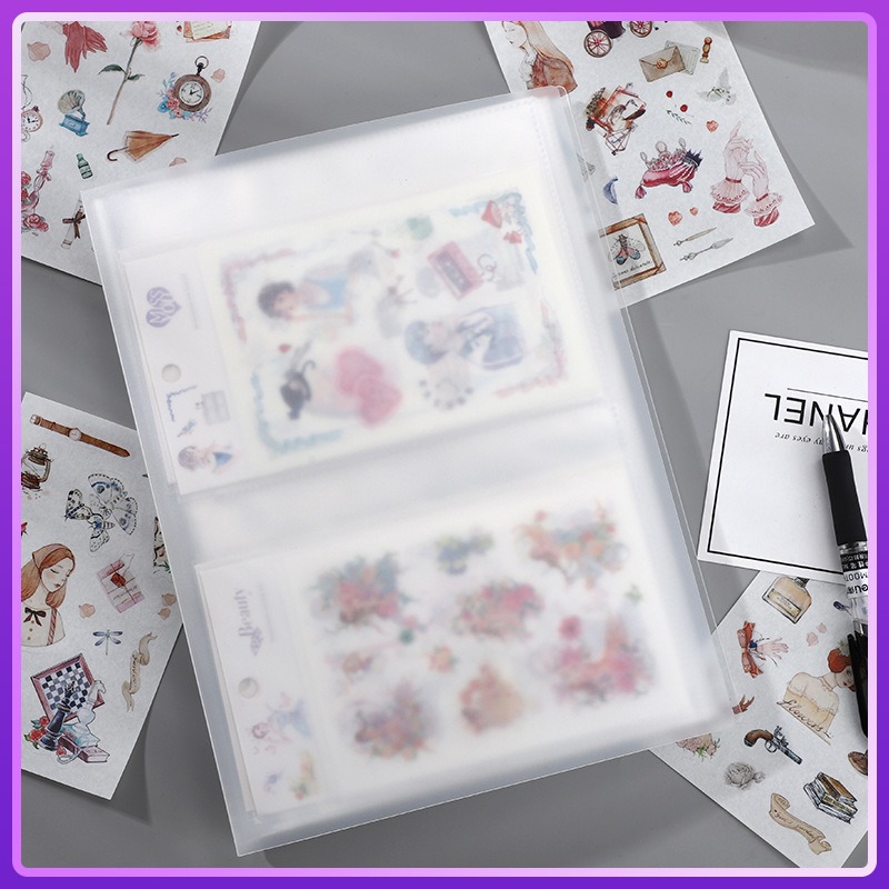 Controlled sticker storage book 7 inch postcard collection book hand account post-it note material book hand account decorative storage book