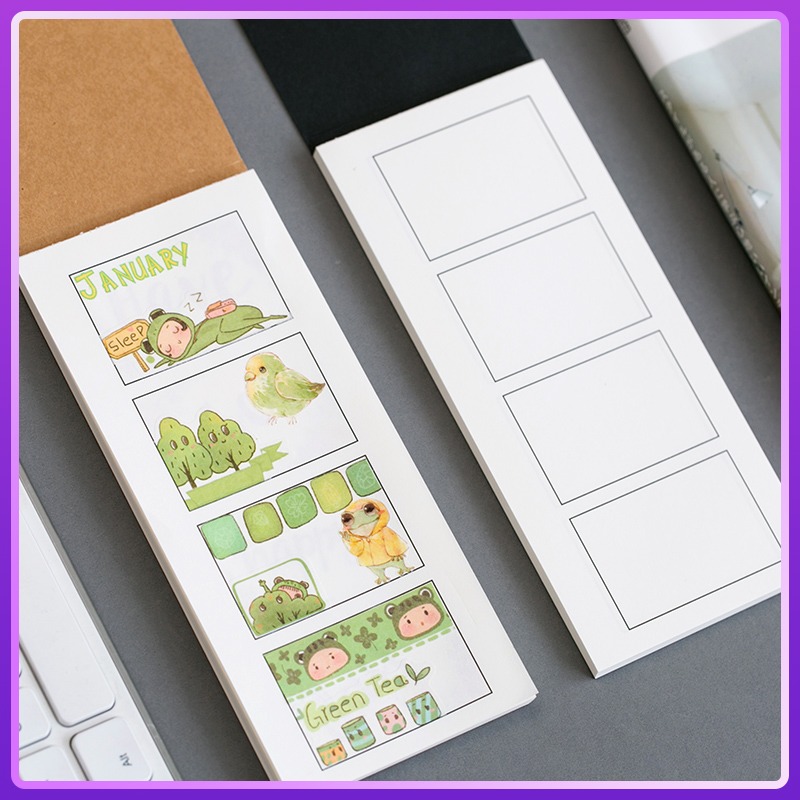 Controlled post-it note sub-mirror four-grid story book Movie comic story board Game sketch set this portable book