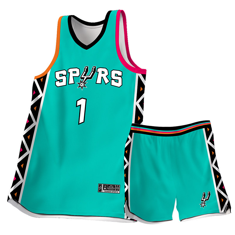 Wenban Yama Spurs jersey Paris 92 team American team quick-drying game basketball uniform suit custom printing