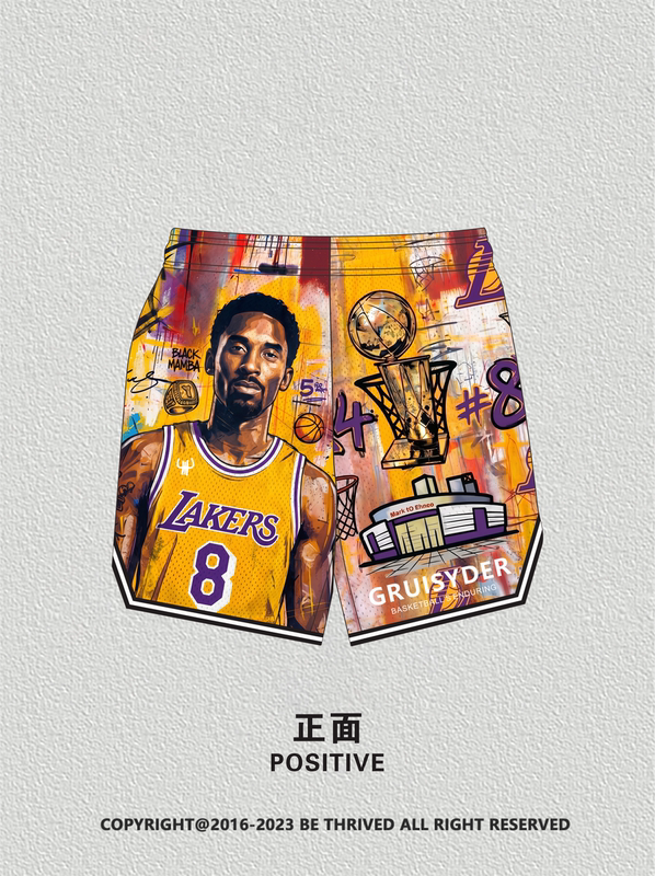 Kobe Bryant American Retro Basketball Shorts Men's Summer Casual Fashion Shorts Kobe Bryant American Retro Basketball Shorts Men's Summer Casual Fashion Shorts