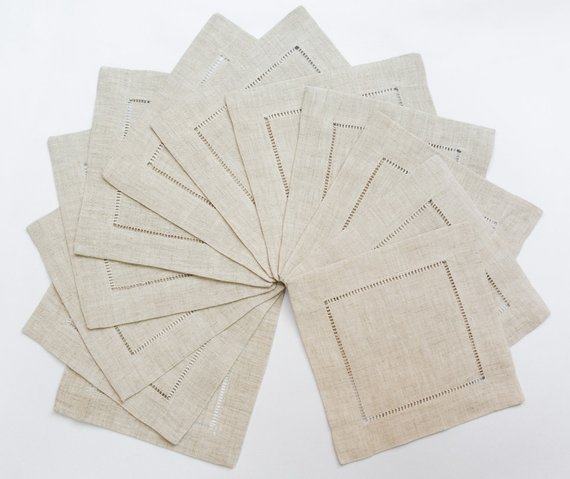 Linen Cotton Napkins Export Cocktail Towel 20*20cm Western Wine Coaster Table Mat