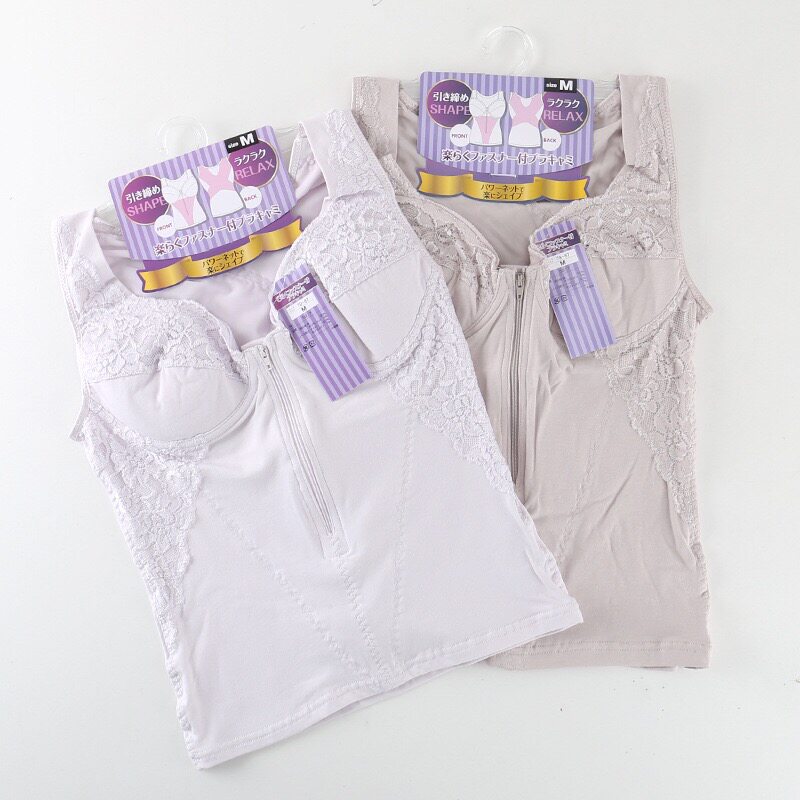 Foreign aid exports to Japan Lace pure cotton zipper auxiliary straight back shapewear Women's underwear