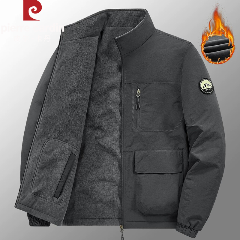 Italian High-End Brand Double-Sided Fleece Jacket for Men, Autumn and Winter 2026 New Style Workwear Style Warm Coat Italian High-End Brand Double-Sided Fleece Jacket for Men, Autumn and Winter 2026 New Style Workwear Style Warm Coat