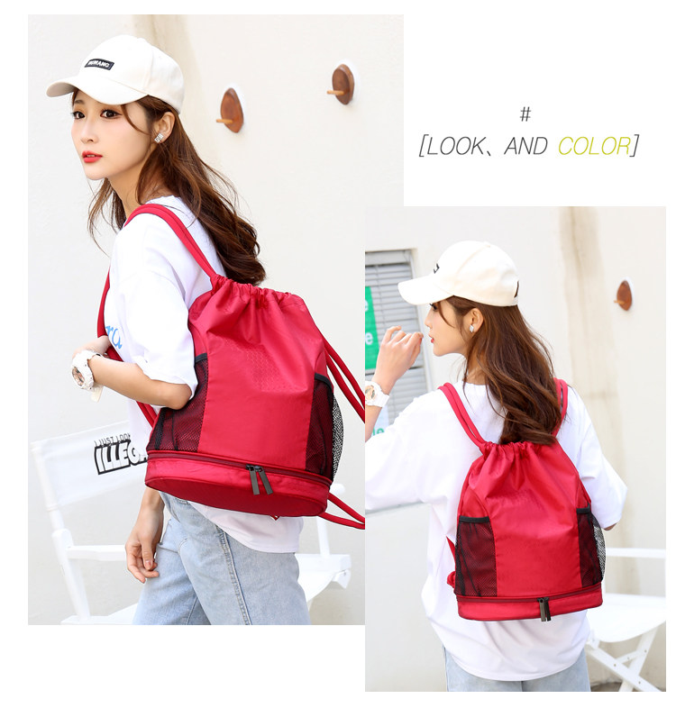 New dry and wet separation swimming bag pocket bag waterproof bag men and women shoulder backpack beach bag