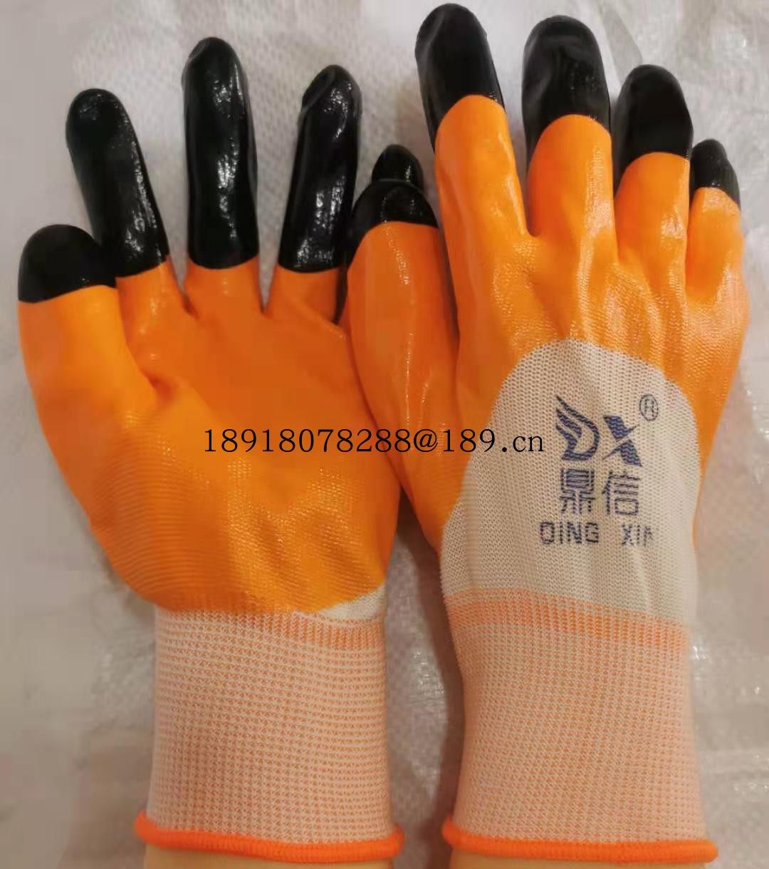 Tripod Nylon NYLON Nylon Gloves Maceration Gloves Latex Semi-Hanging Labor Protection Gloves Oil Resistant and Abrasion Resistant Acid
