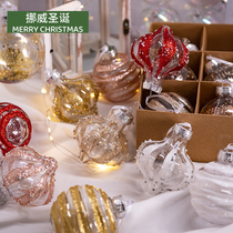 Christmas ball Christmas tree decoration hotel pendant electroplated gift box Christmas hanging ball scene window decoration props