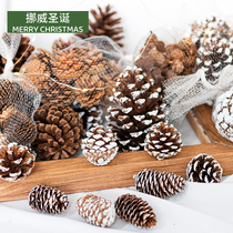 Christmas decorations original color pine flowers and pine cones Christmas holiday diy materials kindergarten natural handmade branch hangings
