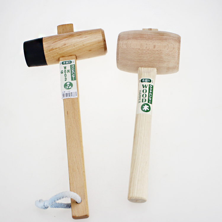 Day Style Woodworking Hammer Wood Hammer Rubber Hammer Wood Hammer Wood Hammer Wood Hammer Head Round Solid Wood Log Hammer Mounting Hammer DIY Tool Hammer