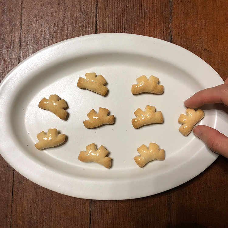 Cream Cassida chest needle fridge with miniature breads