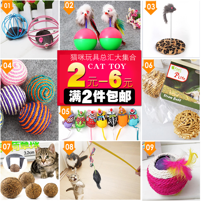 Cat Toy Teasing Cat With Cat Grabbing Cricket Leash Mouse Cat Mint Ball Feather Pet Supplies Two pieces