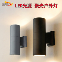  LED outdoor wall lamp Outdoor waterproof courtyard lamp Modern simple double-headed corridor balcony staircase exterior wall wall lamp