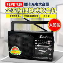 Creative new product Free electric Feipeng mini multi-band plug-in card radio Solar charging USB small semiconductor