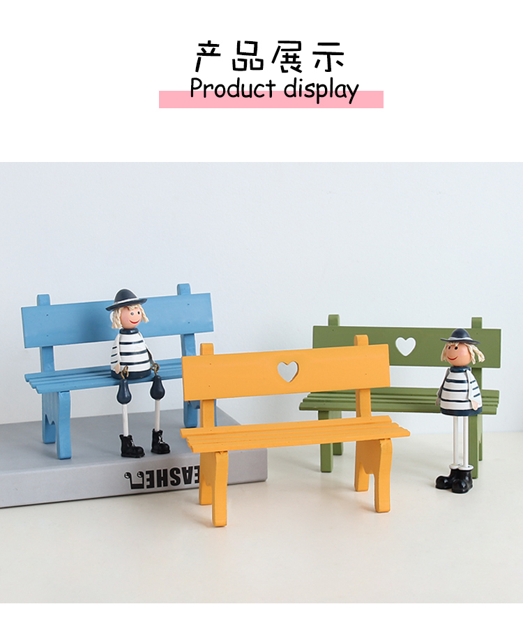 Zakka mini nhỏ ghế nhỏ bằng gỗ sáng tạo hình ảnh nhiếp ảnh đạo cụ trang trí nhà đồ trang trí nội thất nhỏ trang trí cầu thang phòng khách đẹp