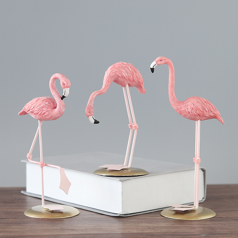 Living room Bedroom ins Flamingo ornaments Home TV cabinet Nordic Creative room decorations Desktop knickknacks