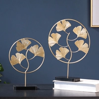 Nordic Light Luxury Creative Ginkgo Leaves Устанавливает домашние украшения гостиной телевизор телевизионный шкаф модель модель дома