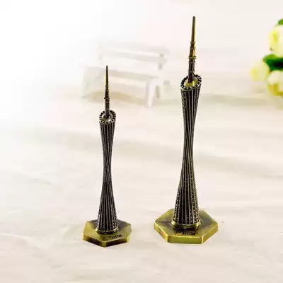 Guangzhou Tower Model Ornaments Modern Simple Zinc Alloy Home Decoration Birthday Gift Tourist Souvenir Gift