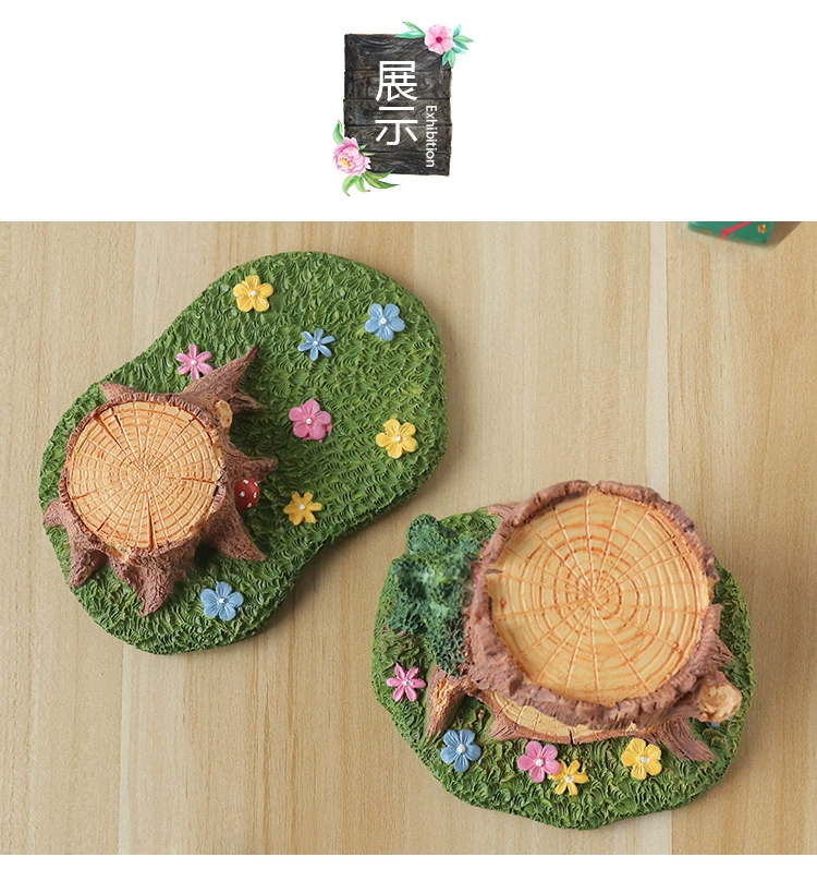 Zakka dễ thương vườn cây lỗ nhựa nấm gốc cỏ phân trang trí máy tính để bàn trang trí nhỏ phụ kiện nhà