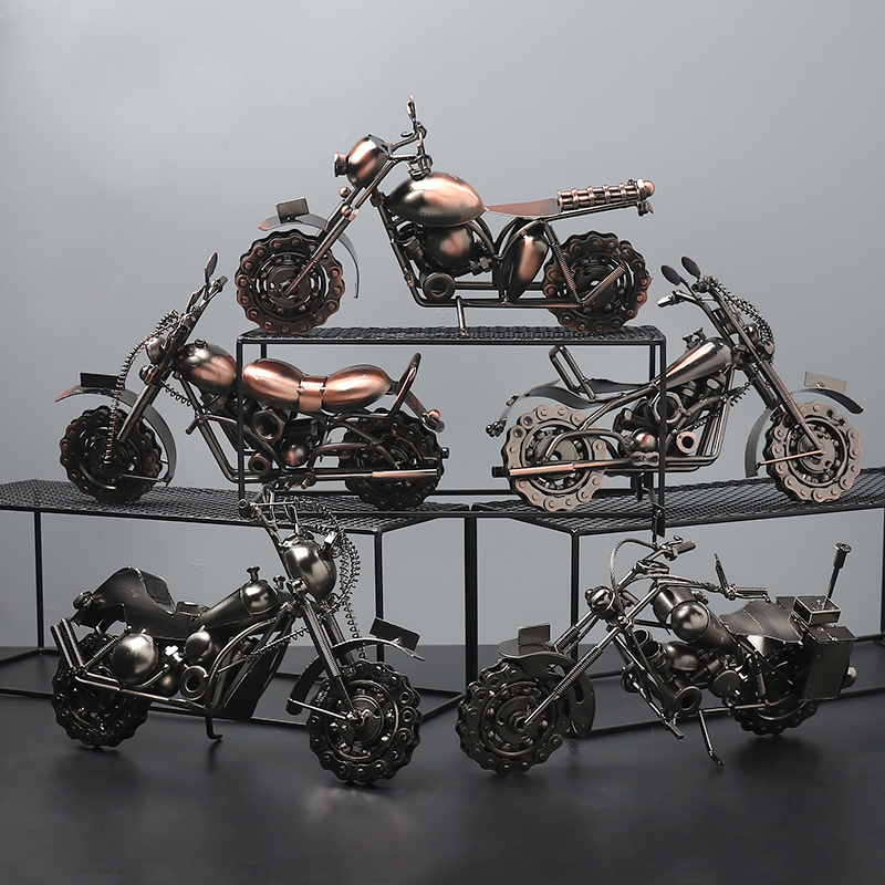 Motorcycle model wine cabinet decoration ornaments home accessories living room entrance TV cabinet creative handicraft decorations