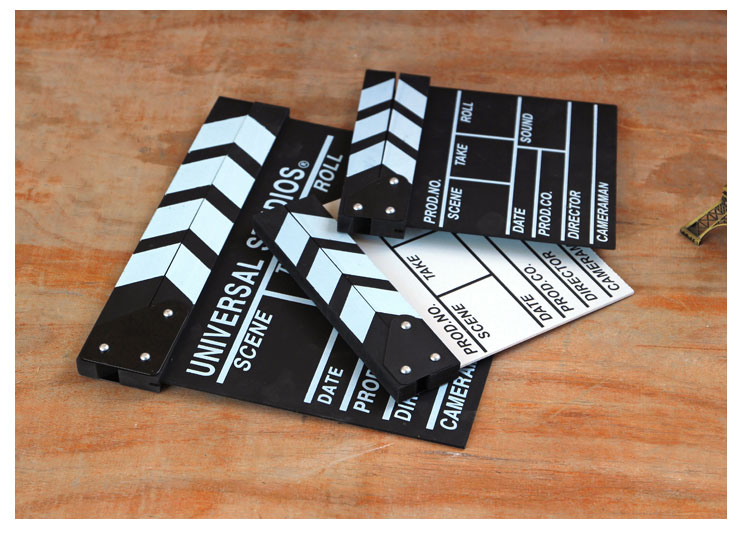 Gỗ đen trắng phim clapper ban giám đốc ban chơi Ban chụp ảnh studio chụp ảnh phụ trợ chụp đạo cụ trang trí bảng đen - Trang trí nội thất decor phòng ngủ nhỏ