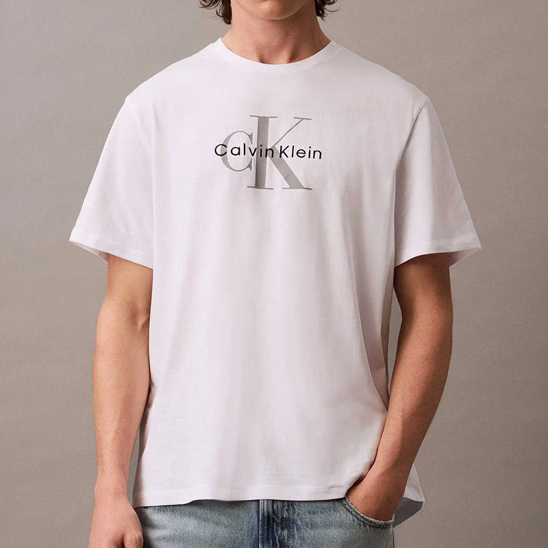 Calvin Klein/Calvin Klein Men's New Summer Style Lettered Casual Versatile Round Neck Short-Sleeved T-Shirt