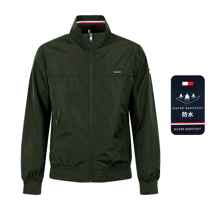 Tommy Hilfiger Men's Spring and Autumn New Casual Stand-Up Collar Outdoor Stand-Up Collar Jacket