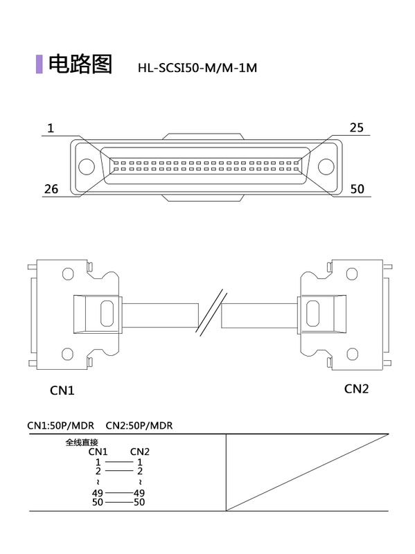 Trình điều khiển servo sê-ri Siemens V90 X8 cắm Đường điều khiển tín hiệu IO 50 chân