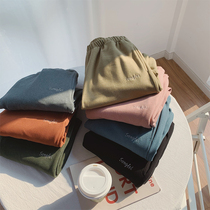 ins Wind velvet pants home warm pants close-up casual texture can be worn outside to work