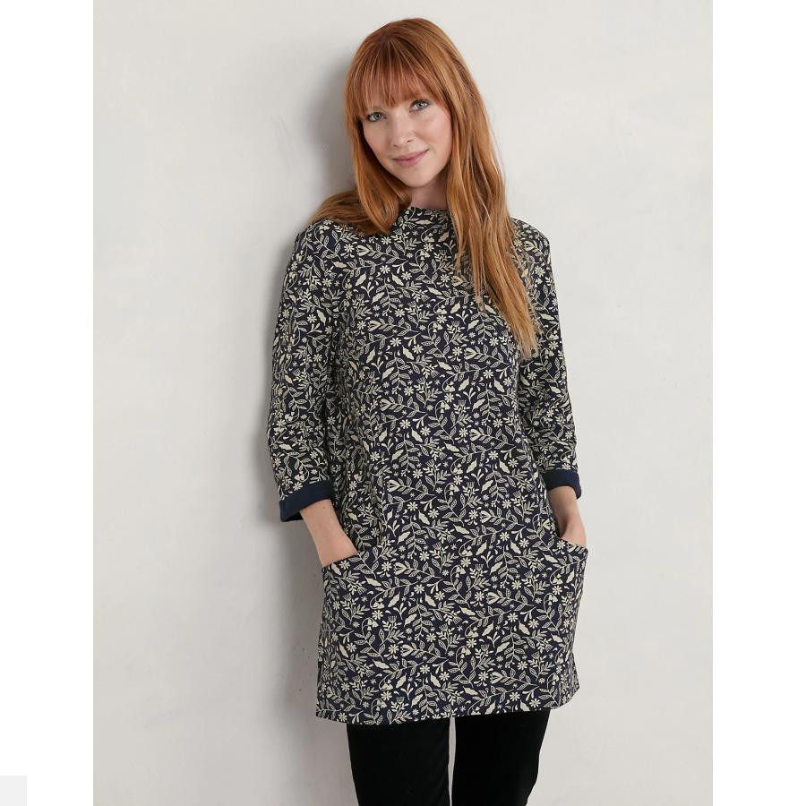 Direct mail UK 2022 Fall and Winter New Women's Seasalt Print Short Mini Dress Dress