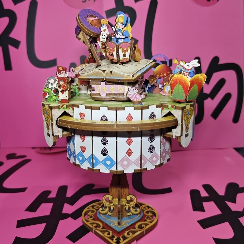 Alice's Tea Party Music Box by the British Museum, DIY Assembly Handmade Birthday Gift Alice's Tea Party Music Box by the British Museum, DIY Assembly Handmade Birthday Gift