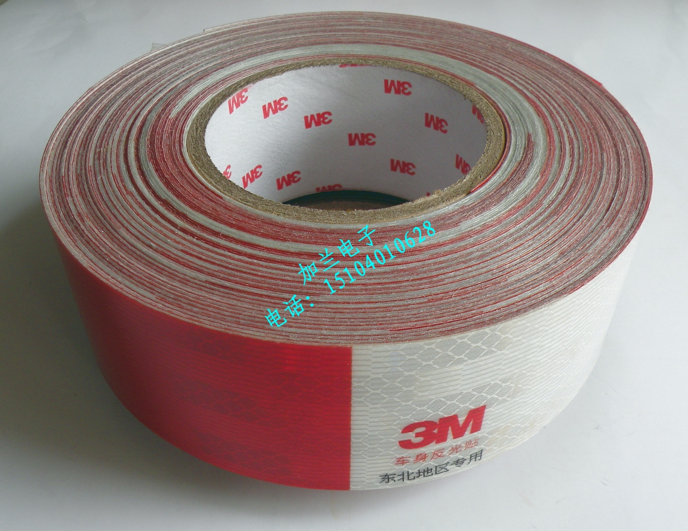 3M reflective film red and white warning sign reflective warning sticker car reflective patch 30cm red and white segment