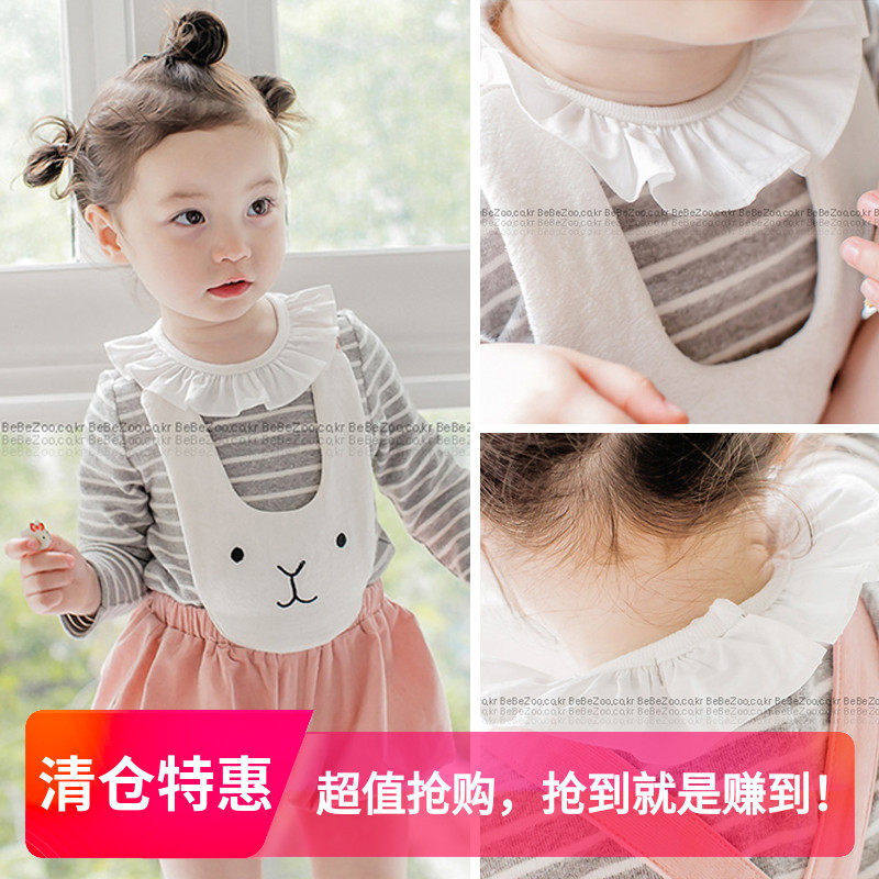 Baby T-shirt woman long sleeve spring summer style lotus leaf baby flower side collar blouses undershirt girl pure cotton round neck