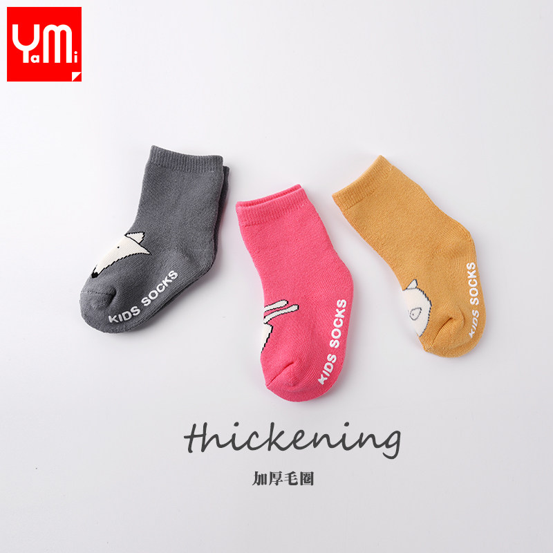 Baby Socks Thickened Autumn Winter Baby Socks Cartoon Animals Korean Socks Pure Cotton Boy Girl Songkou Socks