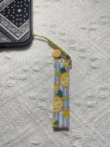 Sanmiaojia Japanese imported antique beads Summer refreshing lemon mobile phone chain finished product