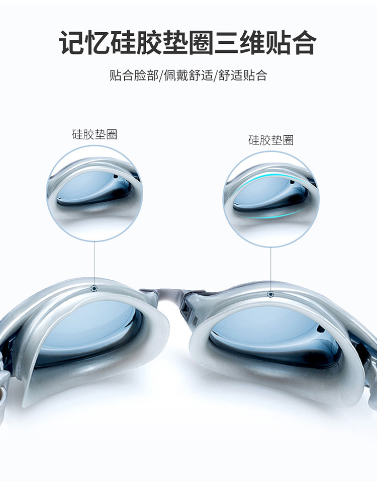 Kính bơi tốc độ tốc độ cao kính nữ HD chống sương mù bơi cận thị kính trái và phải độ tùy chọn kính bơi nam - Goggles bán kính bơi