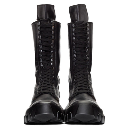 Martens, мужские высокие удерживающие тепло высокие сапоги на платформе, средней длины, из натуральной кожи, европейский стиль