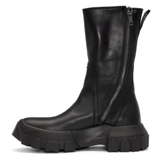 Martens, высокие высокие сапоги в английском стиле с молнией на платформе, в британском стиле, из натуральной кожи, европейский стиль, средней длины