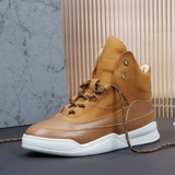 Зимняя высокая обувь, сапоги на платформе, флисовые удерживающие тепло туфли, 2020, из натуральной кожи