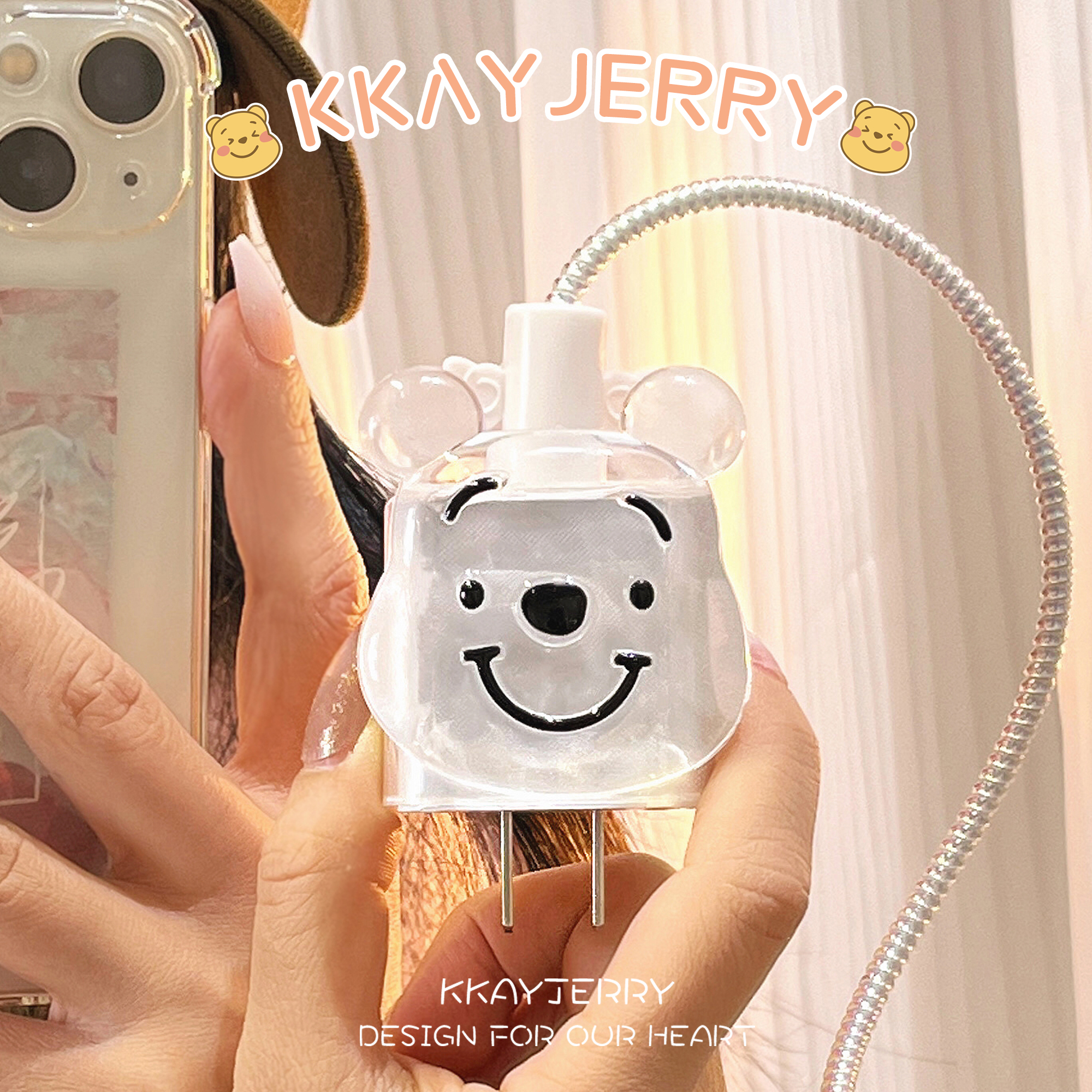 Cute and cute Apple 13 data cable protective cover ~ 11 mobile phone 20w charger head iphone12 shell bite