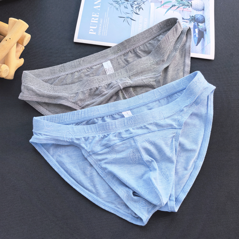 Men's Modal Low-Rise Sexy Briefs, Ultra-Thin Soft Cotton Smooth Briefs for Men