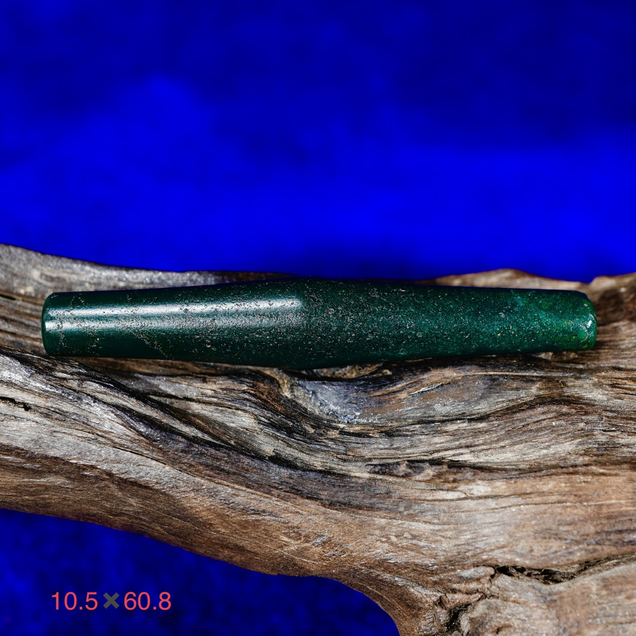 274 Millennium Ancient Beads 4500 Seconds Ur Green Chicken Liver Agate Bamboo