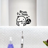 Мультяшное милое глянцевое украшение подходит для мужчин и женщин для ванной комнаты, наклейка на стену