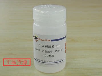 经典产品 科研专用 RIPA裂解液(中) P0013C 碧云天生物Beyotime